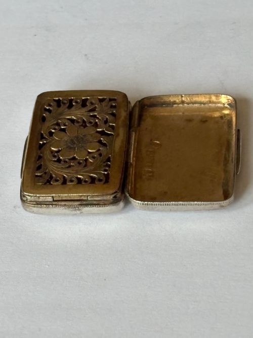 GEORGE III SILVER GILT VINAIGRETTE BIRMINGHAM 1819 POSTANS TYE - ADDITIONAL PHOTO 5