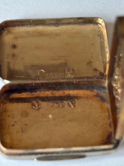 GEORGE III SILVER GILT VINAIGRETTE BIRMINGHAM 1819 POSTANS TYE - ADDITIONAL PHOTO 7