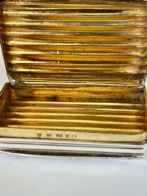 GEORGE III SILVER GILT SNUFF BOX BIRMINGHAM 1810 BY MATTHEW LINWOOD - ADDITIONAL PHOTO 12