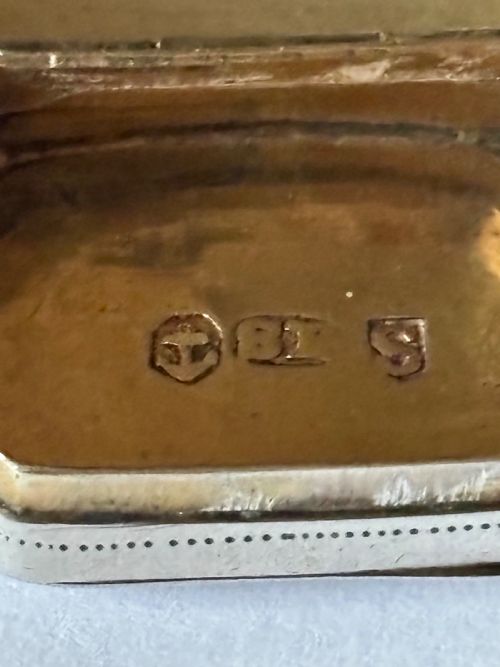 GEORGE III CURVED SILVER GILT VINAIGRETTE BIRMINGHAM 1790 SAMUEL PEMBERTON - ADDITIONAL PHOTO 6