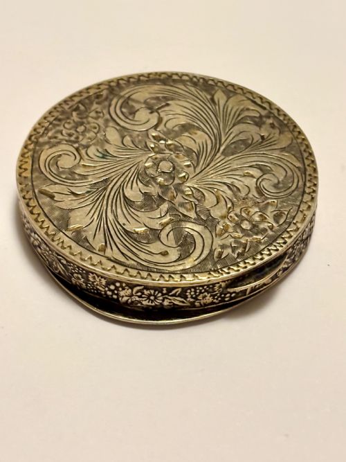VINTAGE ITALIAN 800 SILVER ENAMEL COMPACT GIULIANO SPINELLI FLORENCE C1950 - ADDITIONAL PHOTO 6