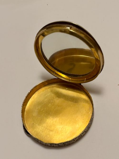 VINTAGE ITALIAN 800 SILVER ENAMEL COMPACT GIULIANO SPINELLI FLORENCE C1950 - ADDITIONAL PHOTO 8