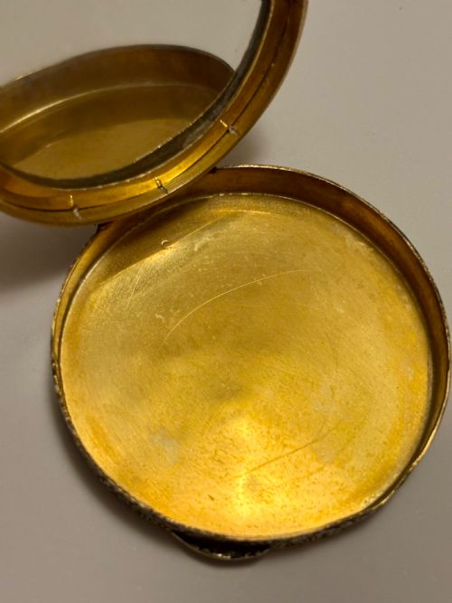 VINTAGE ITALIAN 800 SILVER ENAMEL COMPACT GIULIANO SPINELLI FLORENCE C1950 - ADDITIONAL PHOTO 10
