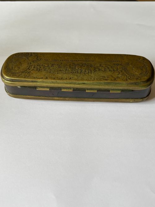 RARE 18TH CENTURY GERMAN DUTCH BRASS COPPER TOBACCO TIN BATTLE OF MINDEN 1759 - ADDITIONAL PHOTO 6