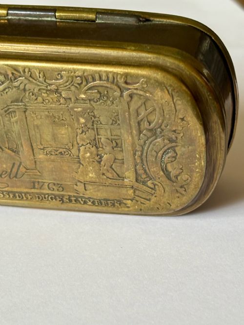 RARE 18TH CENTURY GERMAN DUTCH BRASS COPPER TOBACCO TIN BATTLE OF MINDEN 1759 - ADDITIONAL PHOTO 13