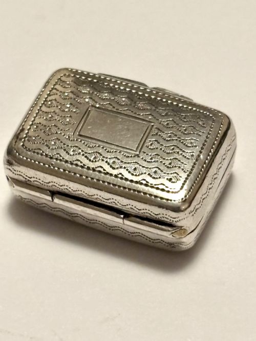 george iii silver gilt vinaigrette birmingham 1817 john shaw - CATEGORY: ANTIQUE SILVER - DATED GEORGIAN