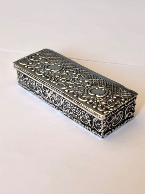 A LATE 19TH CENTURY GERMAN 930 SILVER BOX SIMON ROSENAU BAD KISSINGEN HANAU - ADDITIONAL PHOTO 2