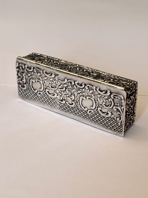 A LATE 19TH CENTURY GERMAN 930 SILVER BOX SIMON ROSENAU BAD KISSINGEN HANAU - ADDITIONAL PHOTO 3