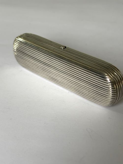 GEORGE III STERLING SILVER TOOTHPICK HOLDER CASE BOX LONDON 1806 PHIPPS ROBINSON - ADDITIONAL PHOTO 4