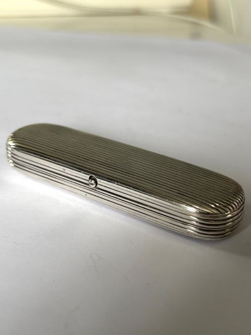 GEORGE III STERLING SILVER TOOTHPICK HOLDER CASE BOX LONDON 1806 PHIPPS ROBINSON - ADDITIONAL PHOTO 9