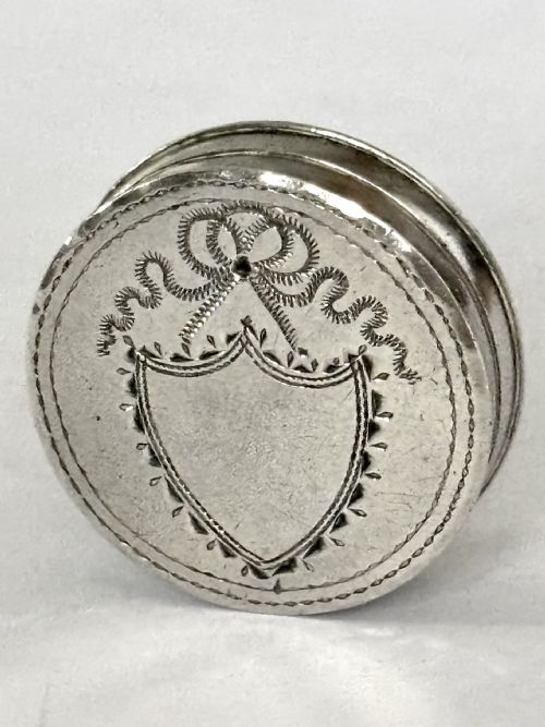 antique george iii sterling silver patch box birmingham 1796 samuel pemberton - CATEGORY: ANTIQUE SILVER - DATED GEORGIAN