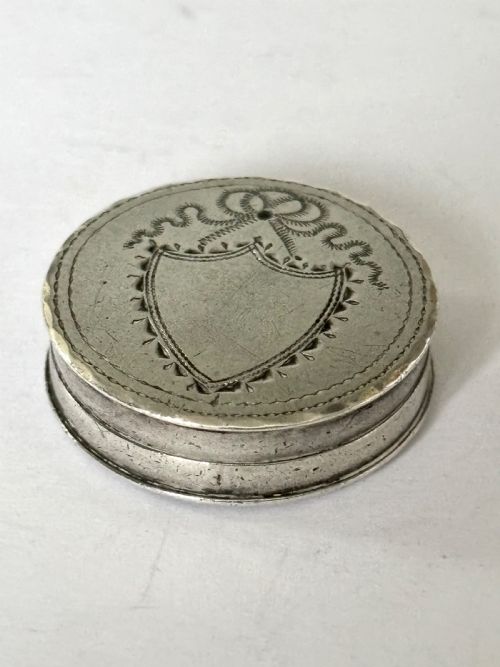 ANTIQUE GEORGE III STERLING SILVER PATCH BOX BIRMINGHAM 1796 SAMUEL PEMBERTON - ADDITIONAL PHOTO 5
