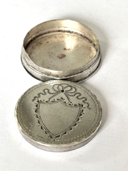 ANTIQUE GEORGE III STERLING SILVER PATCH BOX BIRMINGHAM 1796 SAMUEL PEMBERTON - ADDITIONAL PHOTO 7