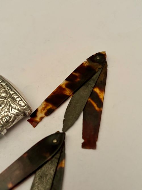 ANTIQUE WILLIAM IV SILVER CASED FLEAM FOR BLOOD LETTING TAYLOR PERRY BHAM 1834 - ADDITIONAL PHOTO 12
