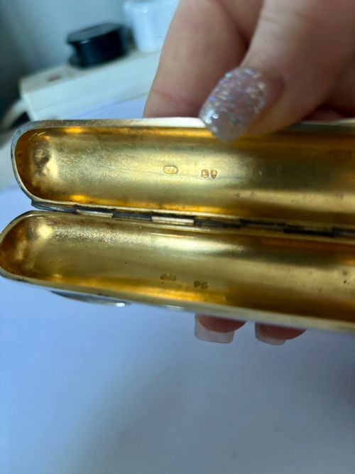 VICTORIAN SILVER GILT SINGLE TUBE CIGAR CASE DAVID JELLICOE BAKER LONDON 1882 - ADDITIONAL PHOTO 4