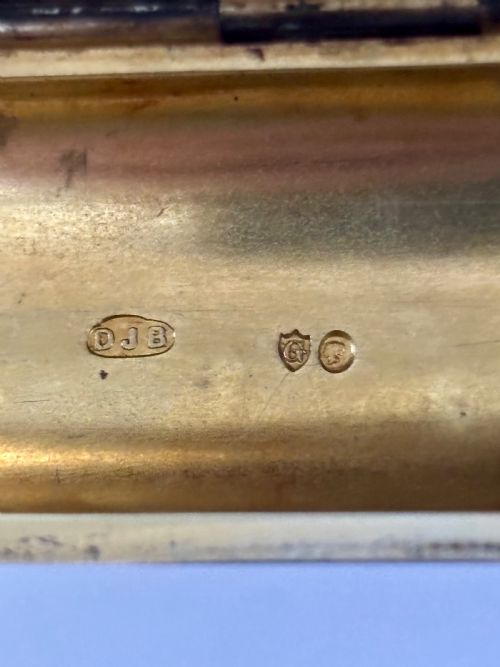 VICTORIAN SILVER GILT SINGLE TUBE CIGAR CASE DAVID JELLICOE BAKER LONDON 1882 - ADDITIONAL PHOTO 6