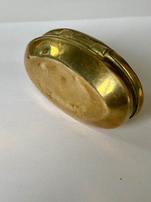 A VICTORIAN 19TH CENTURY BRASS MINERS CHEWING TOBACCO BOX WILLIAM GERMAN 1899 - ADDITIONAL PHOTO 2
