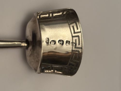 GEORGE III SILVER SUGAR CADDY SPOON SCOOP BIRMINGHAM 1806 SAMUEL PEMBERTON - ADDITIONAL PHOTO 1