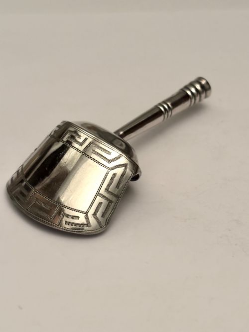GEORGE III SILVER SUGAR CADDY SPOON SCOOP BIRMINGHAM 1806 SAMUEL PEMBERTON - ADDITIONAL PHOTO 2