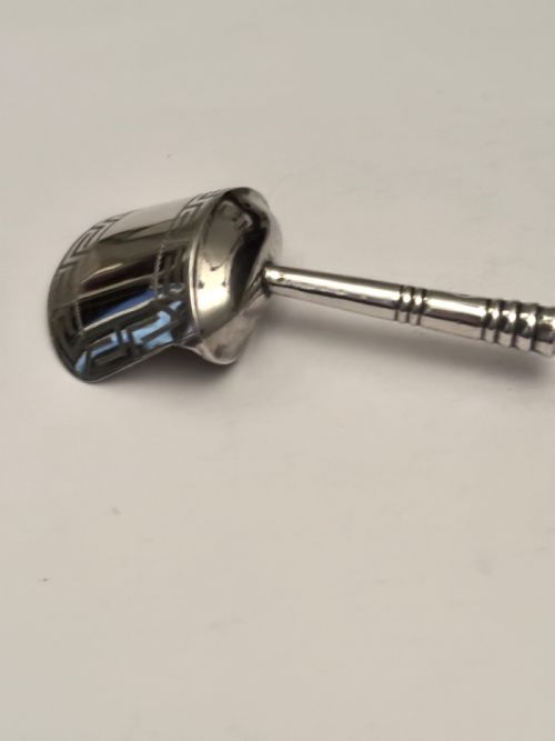 GEORGE III SILVER SUGAR CADDY SPOON SCOOP BIRMINGHAM 1806 SAMUEL PEMBERTON - ADDITIONAL PHOTO 4