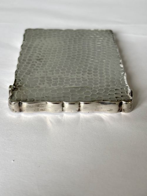 VICTORIAN ARTS CRAFTS SILVER CALLING CARD CASE WILLIAM NEALE CHESTER 1900 - ADDITIONAL PHOTO 2