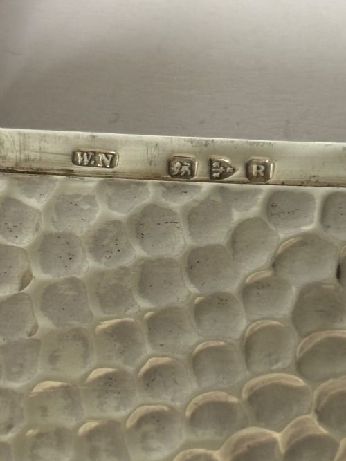 VICTORIAN ARTS CRAFTS SILVER CALLING CARD CASE WILLIAM NEALE CHESTER 1900 - ADDITIONAL PHOTO 1