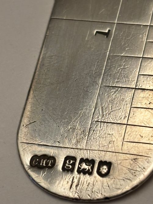 RARE EDWARDIAN SILVER RULER MAGNIFYING GLASS LONDON 1902 CHARLES HANBURY TRACY - ADDITIONAL PHOTO 1