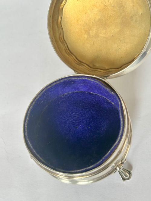GEORGE V ART DECO SILVER DRESSING TABLE BOX RING TRINKET WILLIAM GRIFFITHS 1921 - ADDITIONAL PHOTO 4