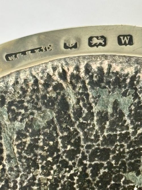GEORGE V ART DECO SILVER DRESSING TABLE BOX RING TRINKET WILLIAM GRIFFITHS 1921 - ADDITIONAL PHOTO 6