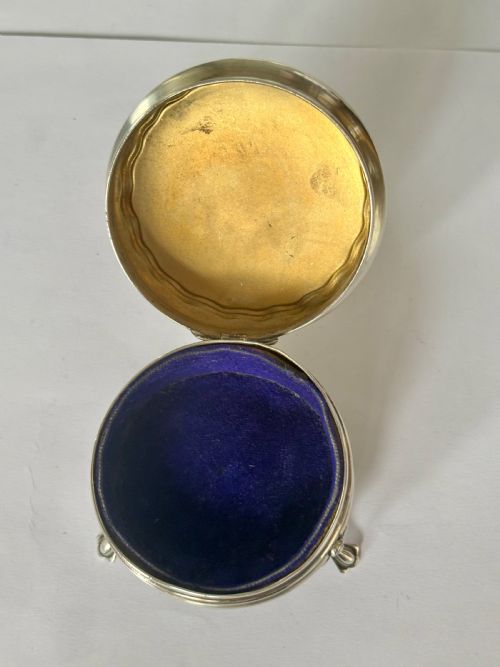 GEORGE V ART DECO SILVER DRESSING TABLE BOX RING TRINKET WILLIAM GRIFFITHS 1921 - ADDITIONAL PHOTO 11