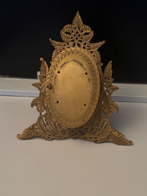 VICTORIAN GILT METAL BRASS TRIPLE PHOTO PICTURE FRAME JOHN JOSEPH MECHI C1850 - ADDITIONAL PHOTO 1