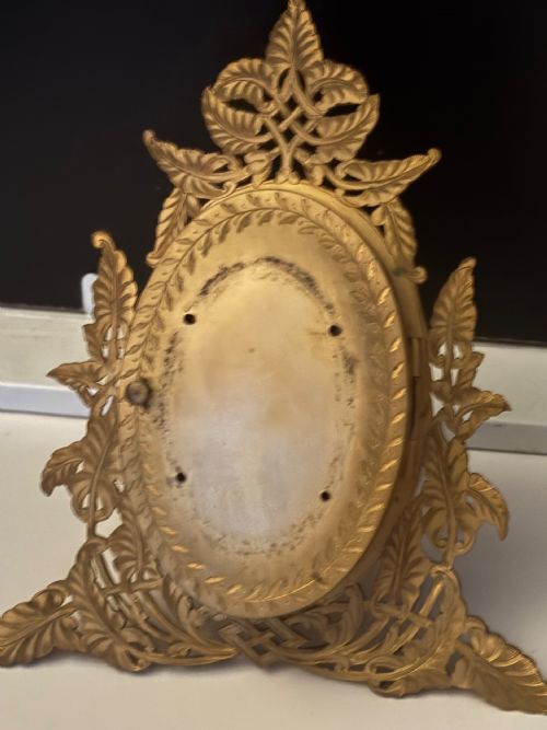 VICTORIAN GILT METAL BRASS TRIPLE PHOTO PICTURE FRAME JOHN JOSEPH MECHI C1850 - ADDITIONAL PHOTO 4