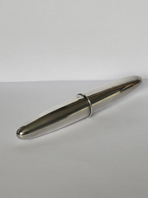EDWARDIAN STERLING SILVER GILT TORPEDO SINGLE CIGAR CASE AJ ZIMMERMAN 1909 - ADDITIONAL PHOTO 1