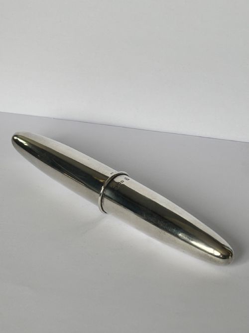 EDWARDIAN STERLING SILVER GILT TORPEDO SINGLE CIGAR CASE AJ ZIMMERMAN 1909 - ADDITIONAL PHOTO 7
