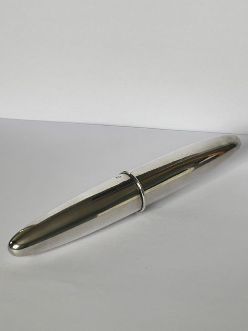 EDWARDIAN STERLING SILVER GILT TORPEDO SINGLE CIGAR CASE AJ ZIMMERMAN 1909 - ADDITIONAL PHOTO 8