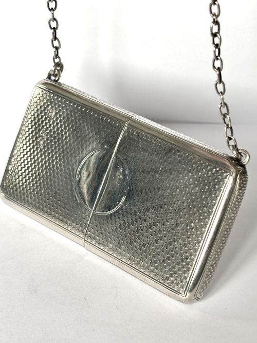 VICTORIAN SILVER PURSE DETACHABLE INTO 2 PARTS LONDON 1872 WRIGHT DAVIES - ADDITIONAL PHOTO 3