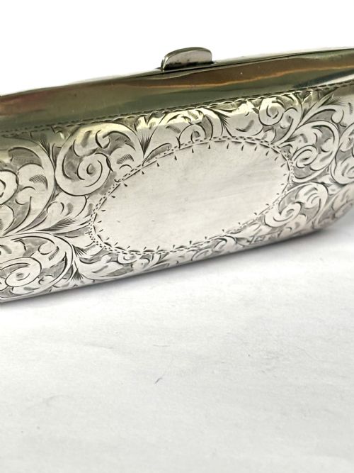 GEORGE VI ART DECO SILVER PURSE CIGARETTE CASE BIRMINGHAM 1942 WILLIAM ADAMS LTD - ADDITIONAL PHOTO 2