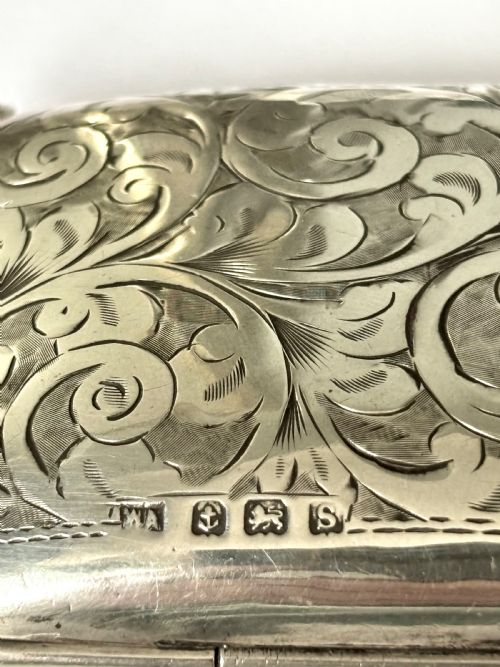 GEORGE VI ART DECO SILVER PURSE CIGARETTE CASE BIRMINGHAM 1942 WILLIAM ADAMS LTD - ADDITIONAL PHOTO 3