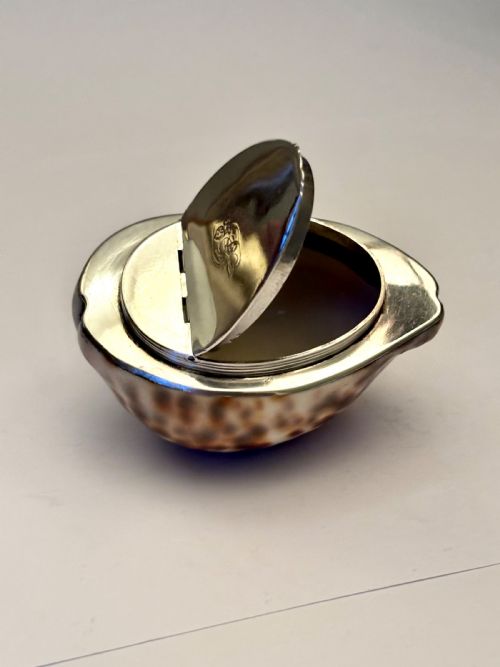 GEORGE III SCOTTISH PROVINCIAL SILVER COWRIE SHELL SNUFF BOX ROBERT KEAY PERTH C1800 - ADDITIONAL PHOTO 1
