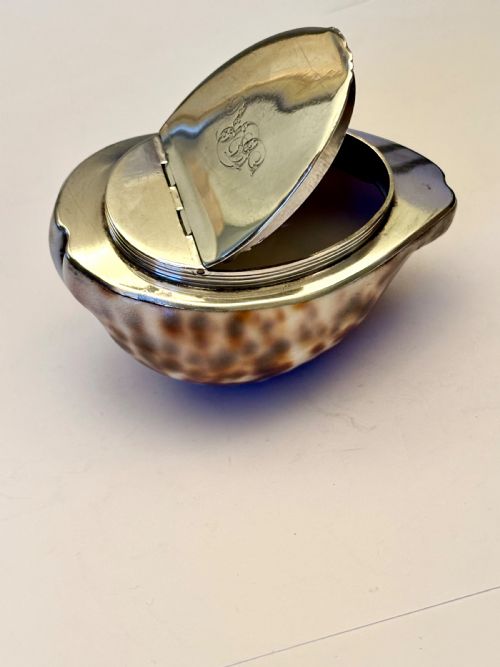 GEORGE III SCOTTISH PROVINCIAL SILVER COWRIE SHELL SNUFF BOX ROBERT KEAY PERTH C1800 - ADDITIONAL PHOTO 11
