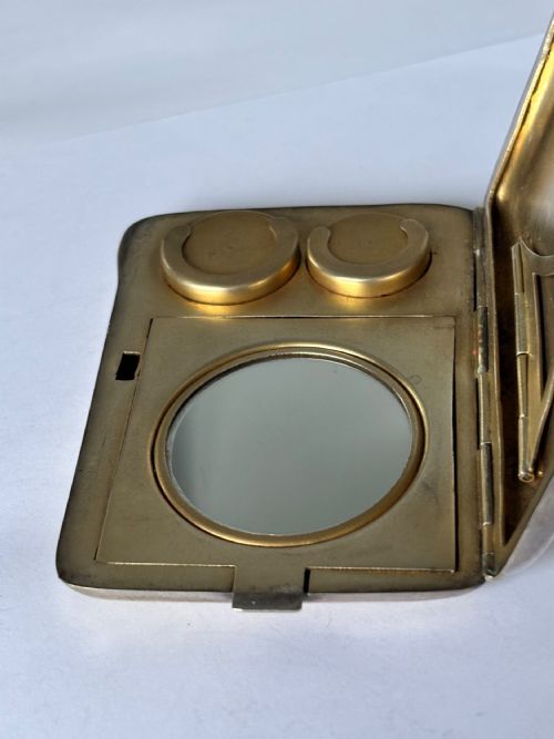 ART DECO GERMAN SILVER GILT SOVEREIGN CARD COMPACT COMBINATION CASE C1920 - ADDITIONAL PHOTO 5