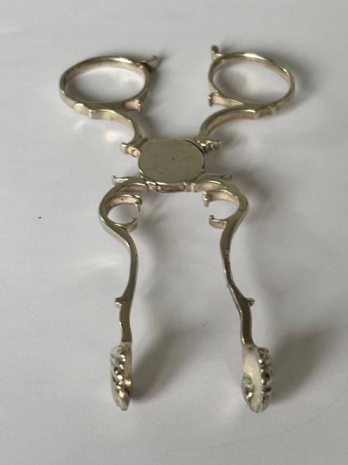 ANTIQUE GEORGE III SILVER SUGAR NIPS SCISSORS LONDON C1780 THOMAS TOOKEY
