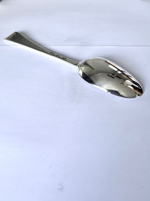 ANTIQUE GEORGE II SILVER HANOVERIAN TABLESPOON LONDON 1736 - ADDITIONAL PHOTO 9