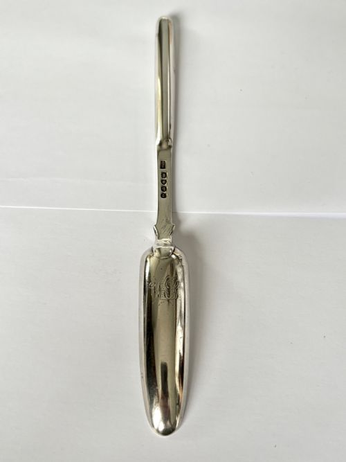 WILLIAM IV SILVER DOUBLEENDED FIDDLE PATTERN MARROW SCOOP BENJAMIN DAVIS 1831 - ADDITIONAL PHOTO 5