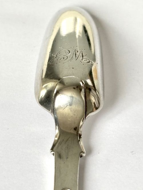 WILLIAM IV SILVER DOUBLEENDED FIDDLE PATTERN MARROW SCOOP BENJAMIN DAVIS 1831 - ADDITIONAL PHOTO 7