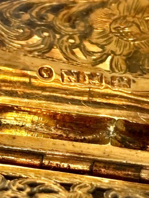 ANTIQUE SILVER GILT EARLY VICTORIAN VINAIGRETTE NATHANIEL MILLS BIRMINGHAM 1840 - ADDITIONAL PHOTO 2