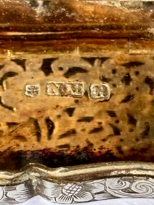 ANTIQUE SILVER GILT EARLY VICTORIAN VINAIGRETTE NATHANIEL MILLS BIRMINGHAM 1840 - ADDITIONAL PHOTO 3