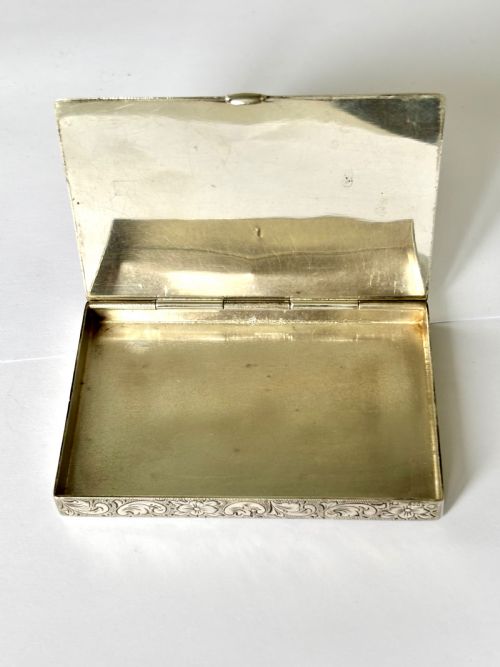 EARLY 20TH CENTURY FINE QUALITY CONTINENTAL 830S SILVER CALLING CARD CASE - ADDITIONAL PHOTO 3