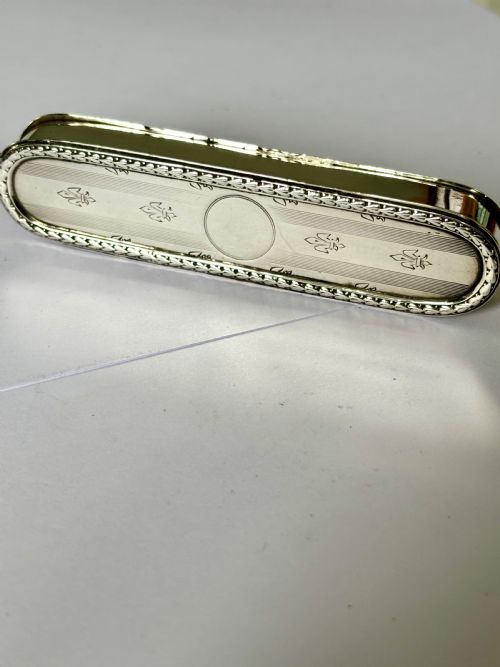 EDWARD VII STERLING SILVER TOOTHPICK HOLDER CASE BOX SYNYER BEDDOES BHAM 1910 - ADDITIONAL PHOTO 7