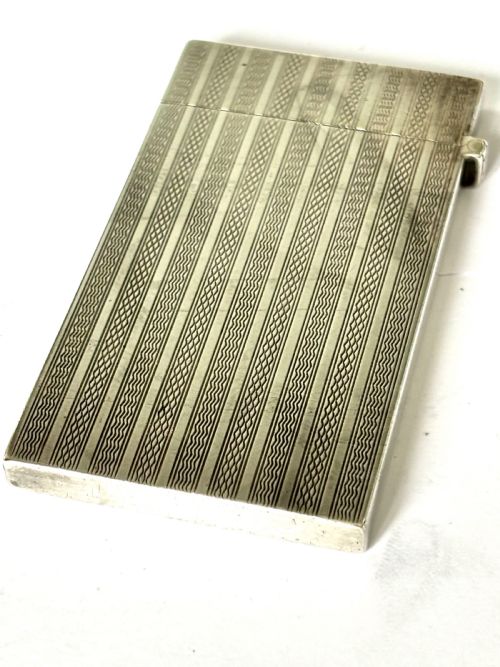 EDWARDIAN SILVER SLIMLINE CALLING CARD CASE DEAKIN FRANCIS BIRMINGHAM 1904 - ADDITIONAL PHOTO 4